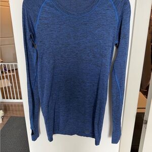 lululemon athletica Swiftly Long Sleeve in Heathered Blue